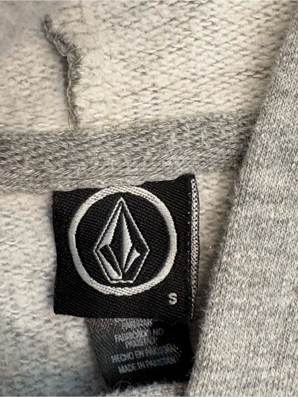 Volcom Boys Gray Crewneck Hoodie sweatshirt with Graphic Emblems youth small - Picture 2 of 2
